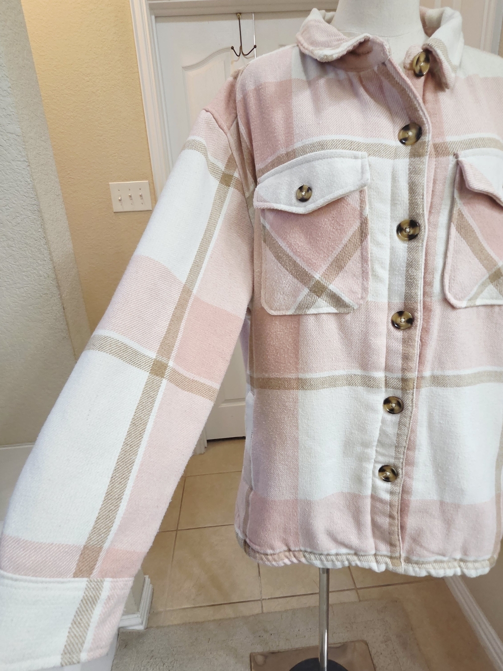 Members Mark Sherpa-Lined Plaid Shirt Jacket – Size XL - Picture 5 of 10